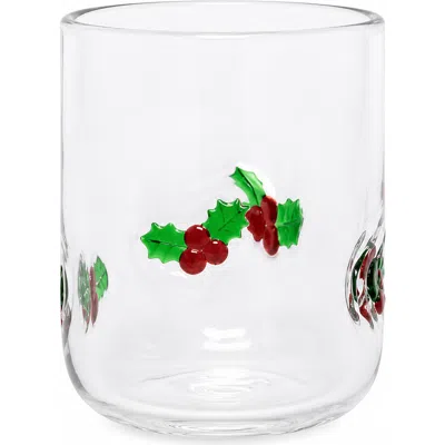 Jeanne Fitz Holly Leaf Icon Glass, Set Of 4 In Multi