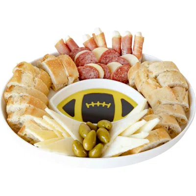 Jeanne Fitz Olive Oil And Balsamic Vinegar Dipping Platter In White