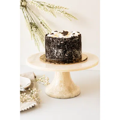 Jeanne Fitz Resin Collection Cake Stand In White