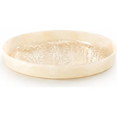 Jeanne Fitz Resin Collection Oval Bowl In White