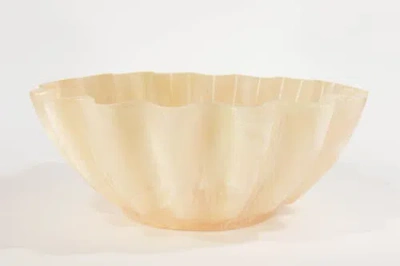 Jeanne Fitz Resin Collection Scalloped Bowl In White