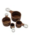 Jeanne Fitz Wood Plus Collection 4-piece Measuring Cups In Brown