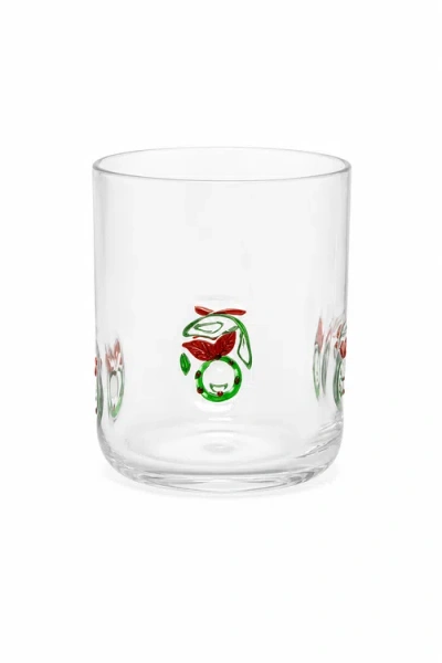 Jeanne Fitz Wreath Icon Glass, Set Of 4 In Multi
