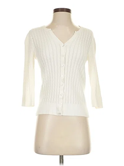 Pre-owned Jeanne Pierre 3/4 Sleeve Top In White