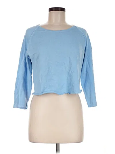 Pre-owned Jeanne Pierre 3/4 Sleeve T-shirt In Blue