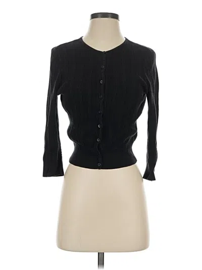 Pre-owned Jeanne Pierre Cardigan Sweater In Black