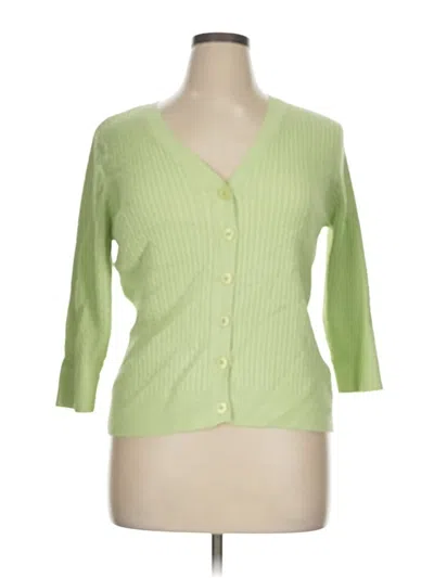 Pre-owned Jeanne Pierre Cardigan Sweater In Green