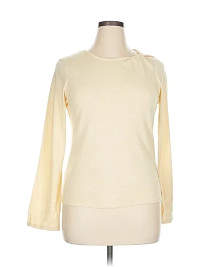 Pre-owned Jeanne Pierre Long Sleeve T-shirt In Yellow