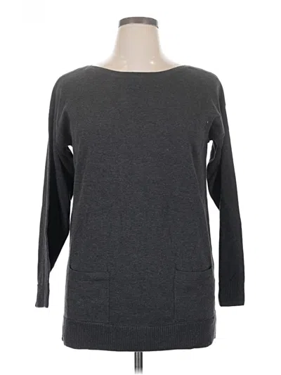 Pre-owned Jeanne Pierre Long Sleeve Top In Gray
