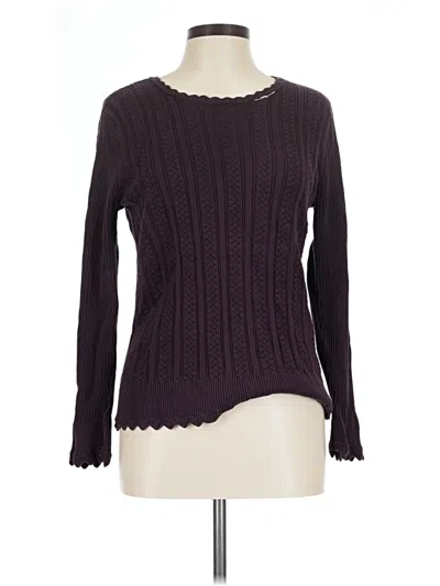 Pre-owned Jeanne Pierre Long Sleeve T-shirt In Burgundy