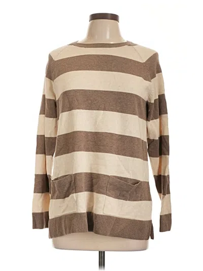 Pre-owned Jeanne Pierre Long Sleeve Turtleneck In Brown