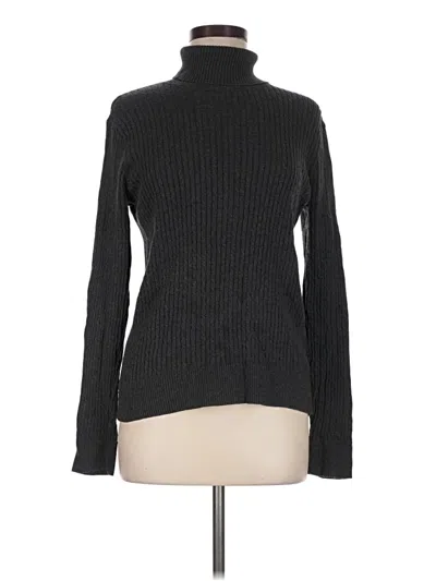 Pre-owned Jeanne Pierre Long Sleeve Turtleneck In Gray