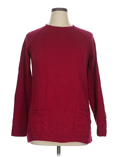 Pre-owned Jeanne Pierre Pullover Sweater In Burgundy