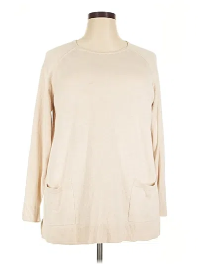 Pre-owned Jeanne Pierre Pullover Sweater In Tan