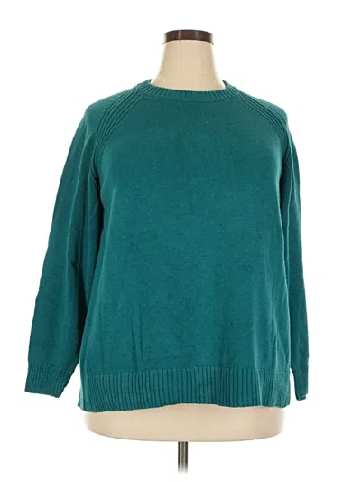 Pre-owned Jeanne Pierre Pullover Sweater In Teal