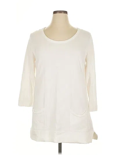 Pre-owned Jeanne Pierre Pullover Sweater In White