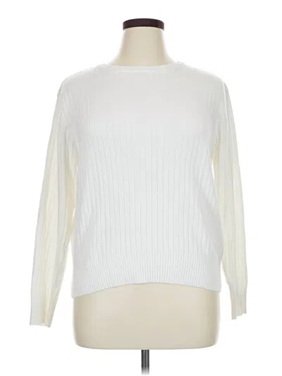 Pre-owned Jeanne Pierre Pullover Sweater In White