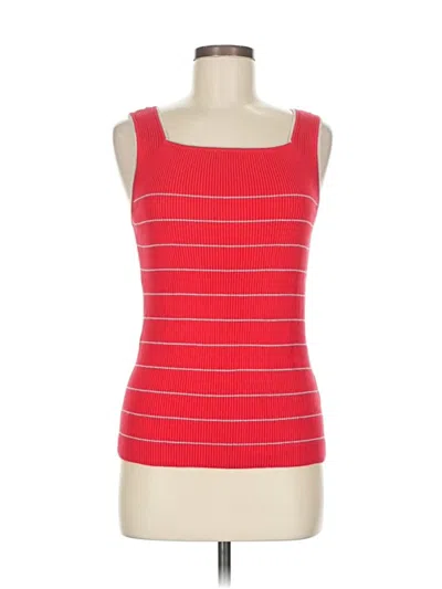 Pre-owned Jeanne Pierre Sleeveless Top In Red