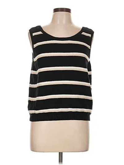 Pre-owned Jeanne Pierre Sweater Vest In Black