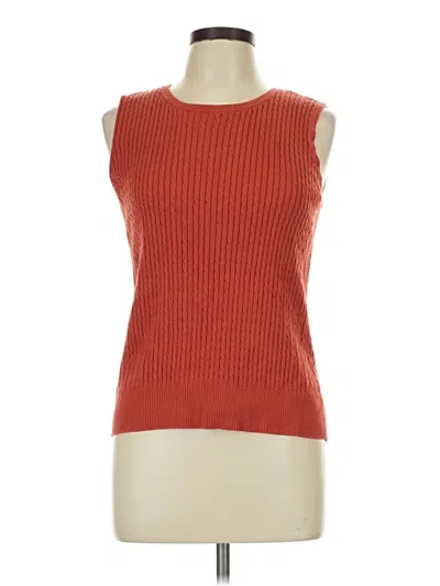 Pre-owned Jeanne Pierre Sweater Vest In Orange