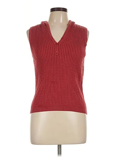 Pre-owned Jeanne Pierre Sweater Vest In Red