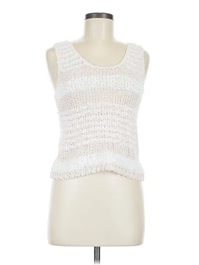 Pre-owned Jeanne Pierre Sweater Vest In White