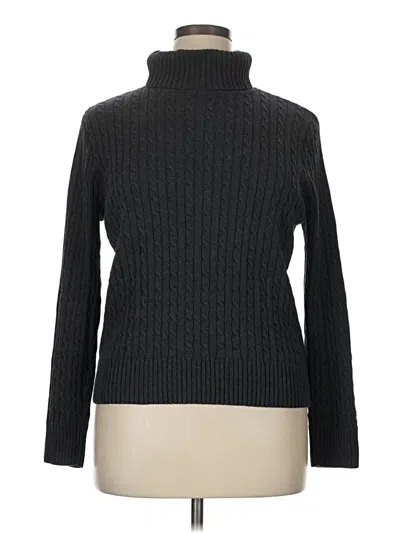 Pre-owned Jeanne Pierre Turtleneck Sweater In Black