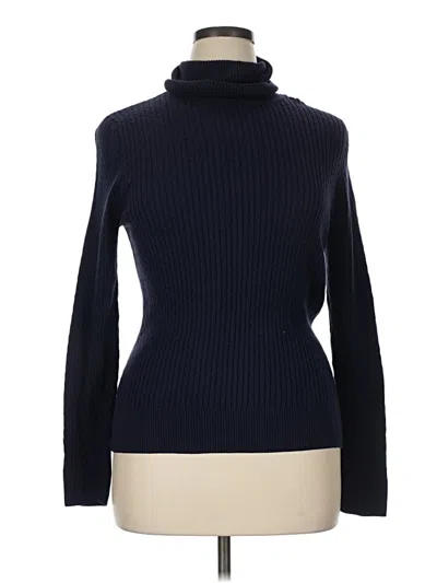 Pre-owned Jeanne Pierre Turtleneck Sweater In Blue