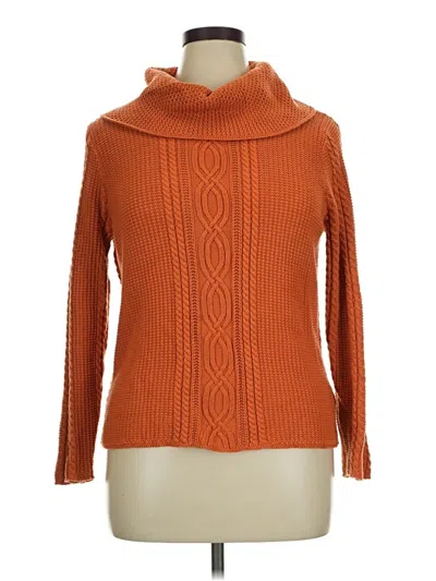 Pre-owned Jeanne Pierre Turtleneck Sweater In Orange