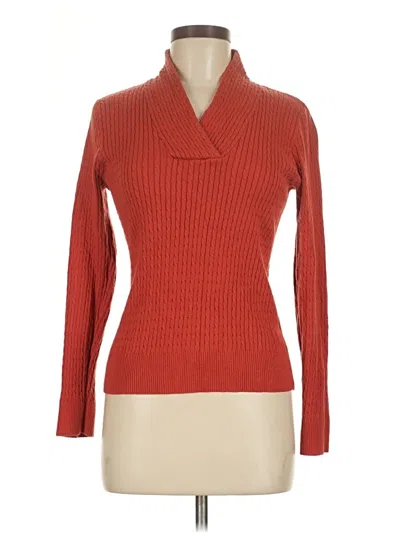 Pre-owned Jeanne Pierre Turtleneck Sweater In Red