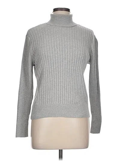 Pre-owned Jeanne Pierre Turtleneck Sweater In Silver
