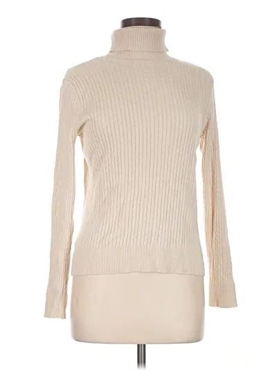 Pre-owned Jeanne Pierre Turtleneck Sweater In Tan