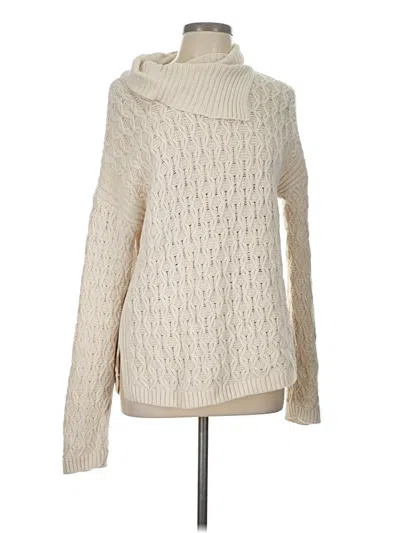 Pre-owned Jeanne Pierre Turtleneck Sweater In White