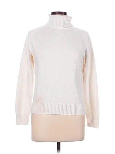 Pre-owned Jeanne Pierre Turtleneck Sweater In White