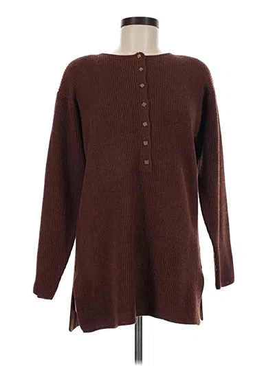 Pre-owned Jeanne Pierre Wool Pullover Sweater In Brown
