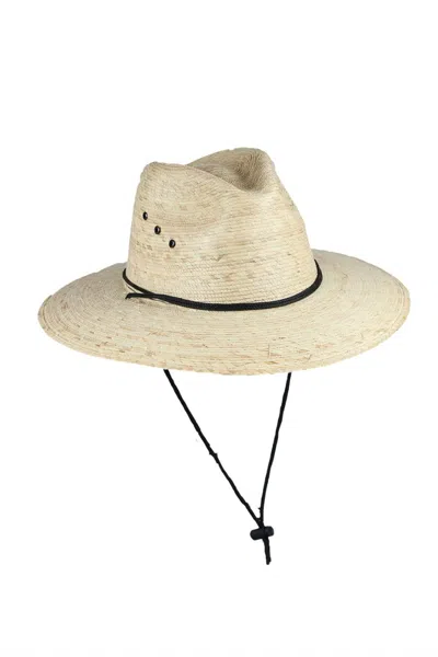 Jeanne Simmons Accessories Men's Woven Palm Hat In Light Natural In Brown