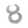 Jeannierichard Women's Auréole Statement Silver Tassel Maxi Hoops By