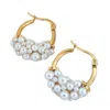 Jeannierichard Women's Gold / White Nuages Petit - Pearls In Cloud Form On Gold Plated Mini Hoops