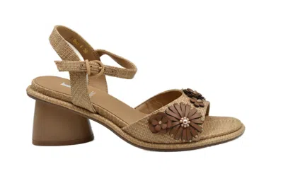 Jeannot Beige Lace-up Shoes With Floral Design In Brown