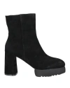 Jeannot Woman Ankle Boots Black Size 10 Leather