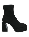 Jeannot Woman Ankle Boots Black Size 10 Textile Fibers In Black