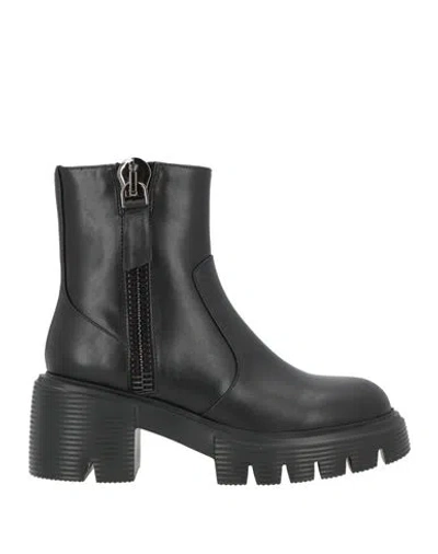 Jeannot Woman Ankle Boots Black Size 11 Leather