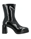 Jeannot Woman Ankle Boots Black Size 10 Textile Fibers In Black