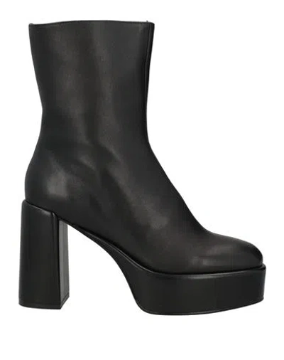 Jeannot Woman Ankle Boots Black Size 6 Leather
