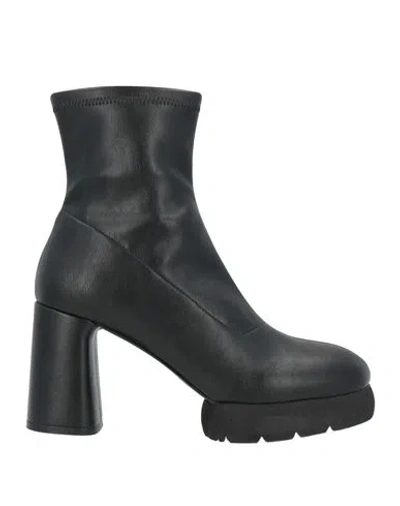 Jeannot Woman Ankle Boots Black Size 7 Leather