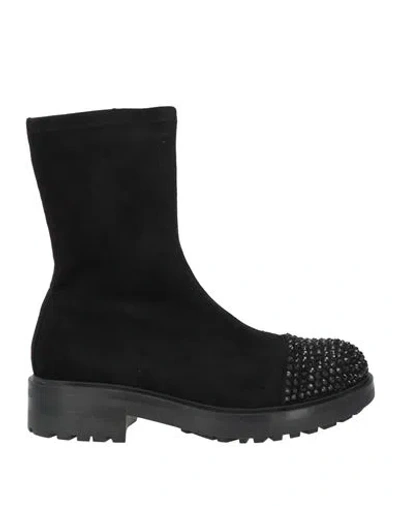 Jeannot Woman Ankle Boots Black Size 7 Textile Fibers
