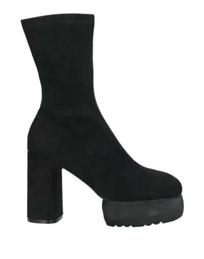 Jeannot Woman Ankle Boots Black Size 7 Textile Fibers