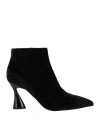 Jeannot Woman Ankle Boots Black Size 8 Textile Fibers In Black