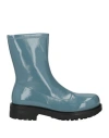 Jeannot Woman Ankle Boots Pastel Blue Size 11 Textile Fibers