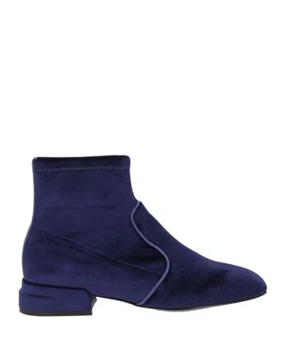 Jeannot Woman Ankle Boots Purple Size 7 Textile Fibers, Synthetisches Material